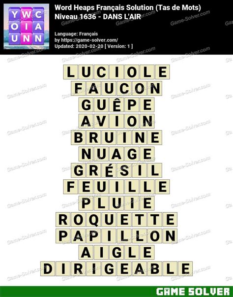 wordalot level 1636|Solution Wordalot Niveau 1636 .